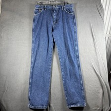 Wrangler Cowboy Cut Original Fit Dark Wash Denim Jeans Mens 36x34