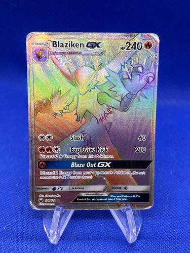 Pokemon Sun & Moon Celestial Storm Blaziken GX 171/168 Rainbow Secret Rare DMG