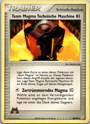 Pokémon Technische Maschine 01 84/95 EX Team Magma vs Team Aqua Deutsch