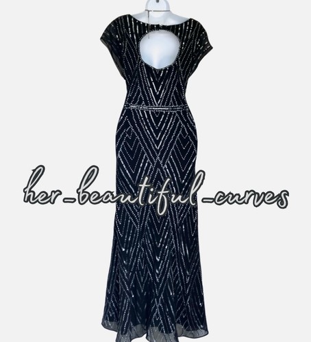 SIMPLY BE SEQUINED BEADED EVENING OCCASION PARTY DRESS SIZE 24 - Picture 6 of 6