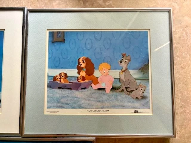 LOTE DE COLECCIÓN (3) Lady & The Tramp Original Walt Disney Prod. Litografía. Impresiones - Enmarcadas Foto 3 de 4
