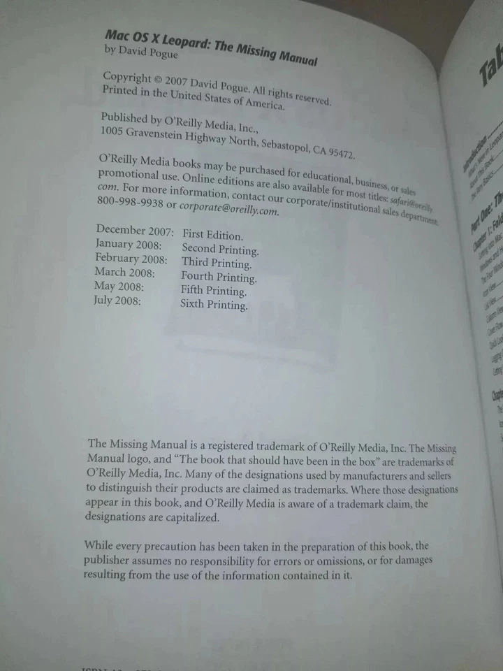 Mac OS X Leopard. The Missing Manual by David Pogue. - Image 3 of 4