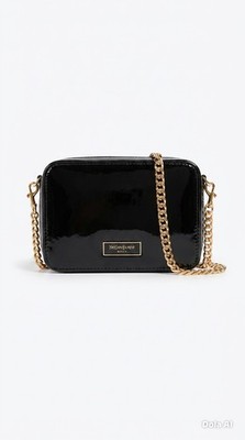 YSL Beauty Schwarz Make-up Kosmetikkoffer Tasche Box mit Umhängetasche Goldkette 