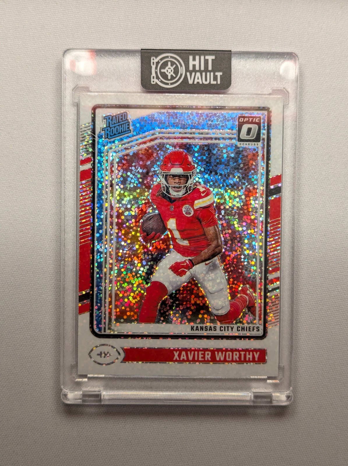 2024 Panini Donruss Optic - Rated Rookie Xavier Worthy #300 White Sparkle (RC)