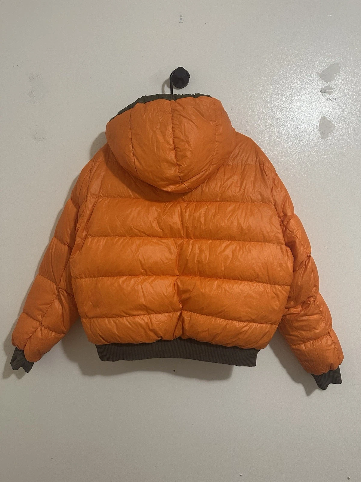 R13 Reversible Hooded 850+ Down Puffer Jacket Green/Orange women’s L image 5