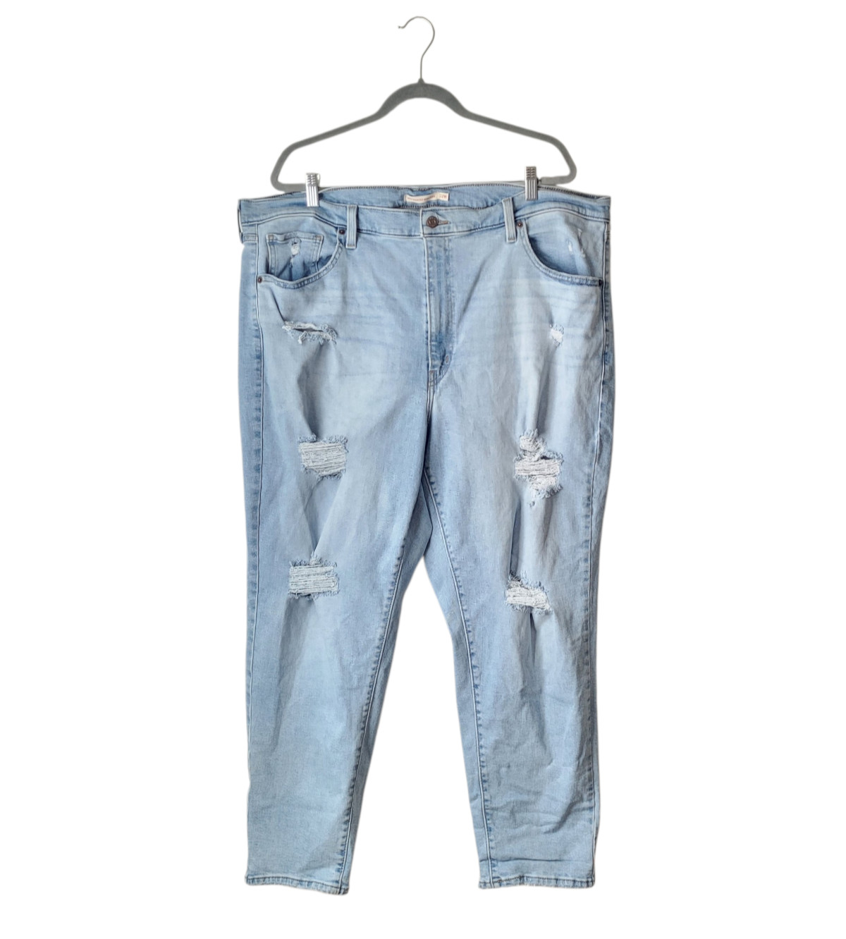 Levis Womans Plus Size 22W Distressed High Waisted Mom Jeans