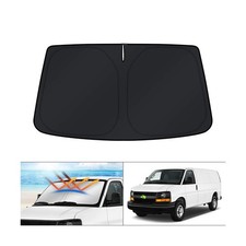 KUST Windshield Sun Shade for 1996-2025 2026 Chevrolet Chevy Express 1500 250...