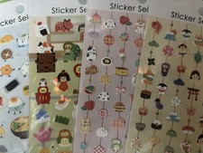 Japanese Traditional Kawaii Sticker Set 4 Sheets