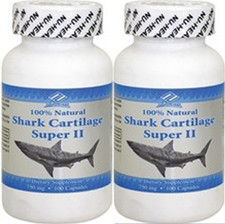 2 Nu-Health Natural Shark Cartilage 750mg 100 Caps x 2 200 capsules