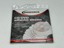 Innovera Two Sided CD/DVD Self-Adhesive CD/DVD Sleeves 10/pack IVR39402 FREE SH