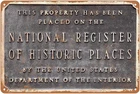 Metal Sign National Register Historic Places Vintage Tin Signs Wall Decoration R