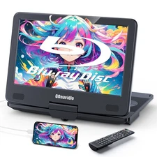 15.6" Portable DVD Player Blu Ray w/ 13.3'' Sync Screen Rechargeable HDMI Dolby