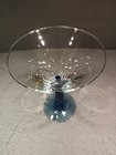 Bombay Cocktail Martini Gin Glass w/ Sapphire Squared Tapered Twisted Blue Stem — photo 3