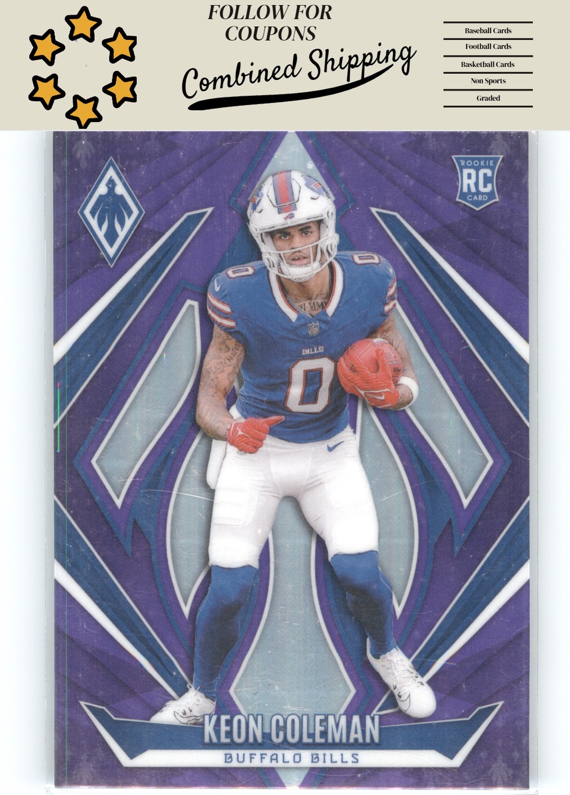 2024 Panini Phoenix #213 Keon Coleman Purple Fade