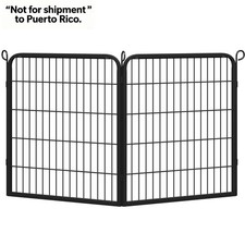 31.5 H Dog Playpen 2 Panels for Outdoor Indoor, Black