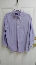 CLUB ROOM MENS SZ 17/32/33, "REGULAR FIT" SHIRT, BLUE/PINK PLAID, USED, EXC/COND