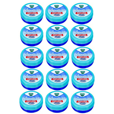 Vicks VapoRub 0.17oz/5ml Cold Headache Menthol Eucalyptus Balm Travel Size 15-Ct