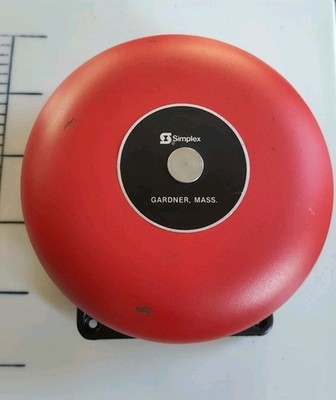 Simplex 2901-9331 Vibrating Bell Fire Alarm Red 24-28V DC .11 Amps No Box