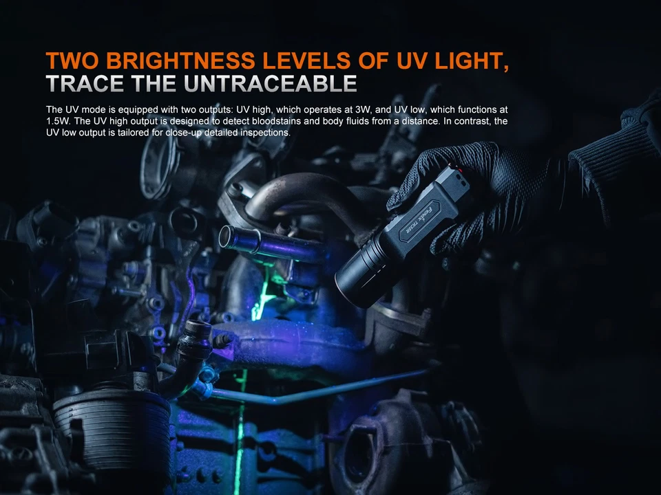 Lanterna tática multimodo Fenix TK35R 5800 lúmen com luz UV - Imagem 4 de 4