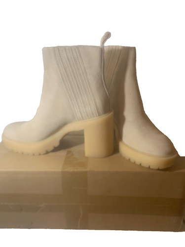 Dolce Vida Neutral Women's Suede Ankle Boots Platform Heels, Comfy, US Size 7.5