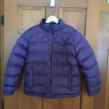 L.L. Bean Girls Purple DownTek Insulated Puffer Jacket No Hood Size M 10-12 EUC