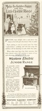 1916 Western Electric Junior Toy Range Stove Christmas Make Kiddies Happy Ad