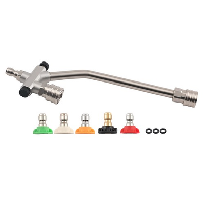 #ad Pressure Washer Foam Lance Dual Use w 5 Nozzles 4000 PSI 1 4quot; Stainless Steel $26.99