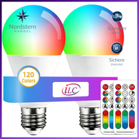 Led-GlüHbirne Farbwechsel RGB 10W E27 120 Farben Mit Fernbedienung 2Er-Pack