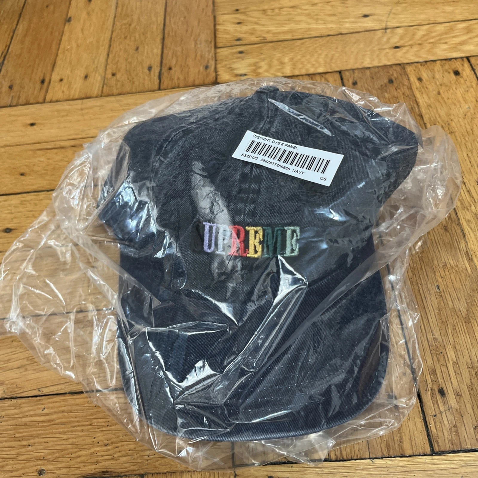 Casquette homme Supreme Pigment Dye 6 panneaux bleu marine délavée