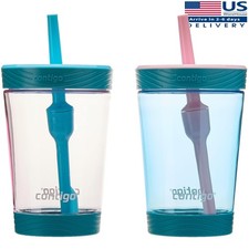 14oz Kids Tumbler 2-Pack with Straw - Bright Colors, Perfect for Car Use