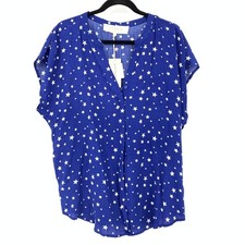 Grand + Greene Split Neck Cap Sleeve Blouse W...