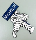VINTAGE MICHELIN MAN BIDENDUM GAS SERVICE TIRES PORCELAIN GASOLINE OIL SIGN