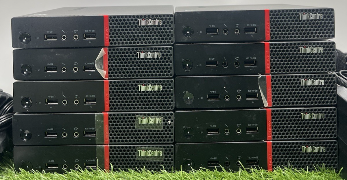 Lot of (10).LENOVO ThinkCentre M715q,Tiny PC AMD Ryzen 5 PRO