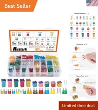 Complete 250-Piece Car Blade Fuse Kit with Puller - Versatile for SUV & Trucks