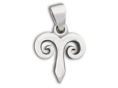 925 Sterling Silver Zodiac Astrology Horoscope Star Sign ARIES Charm ...