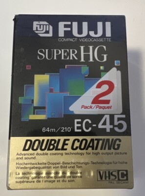 2x Fuji Super HG EC-45 Double Coating VHSC Kassette NEU und OVP 2er Pack