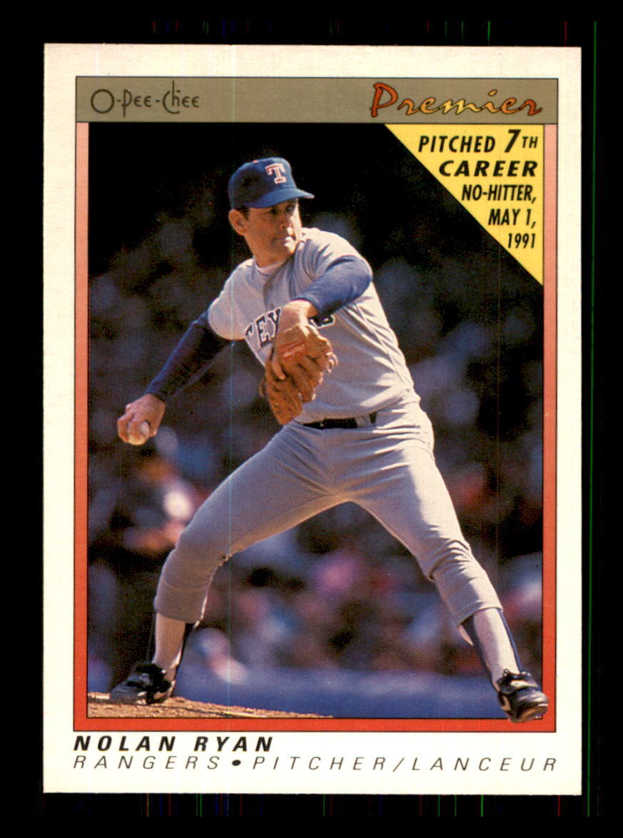 1992 Baseball O-Pee Chee Nolan Ryan Texas Rangers #102 1