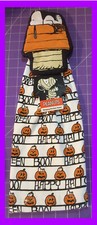 HALLOWEEN Peanuts Snoopy Hanging Kitchen Towel Dog House Pumpkins NEW