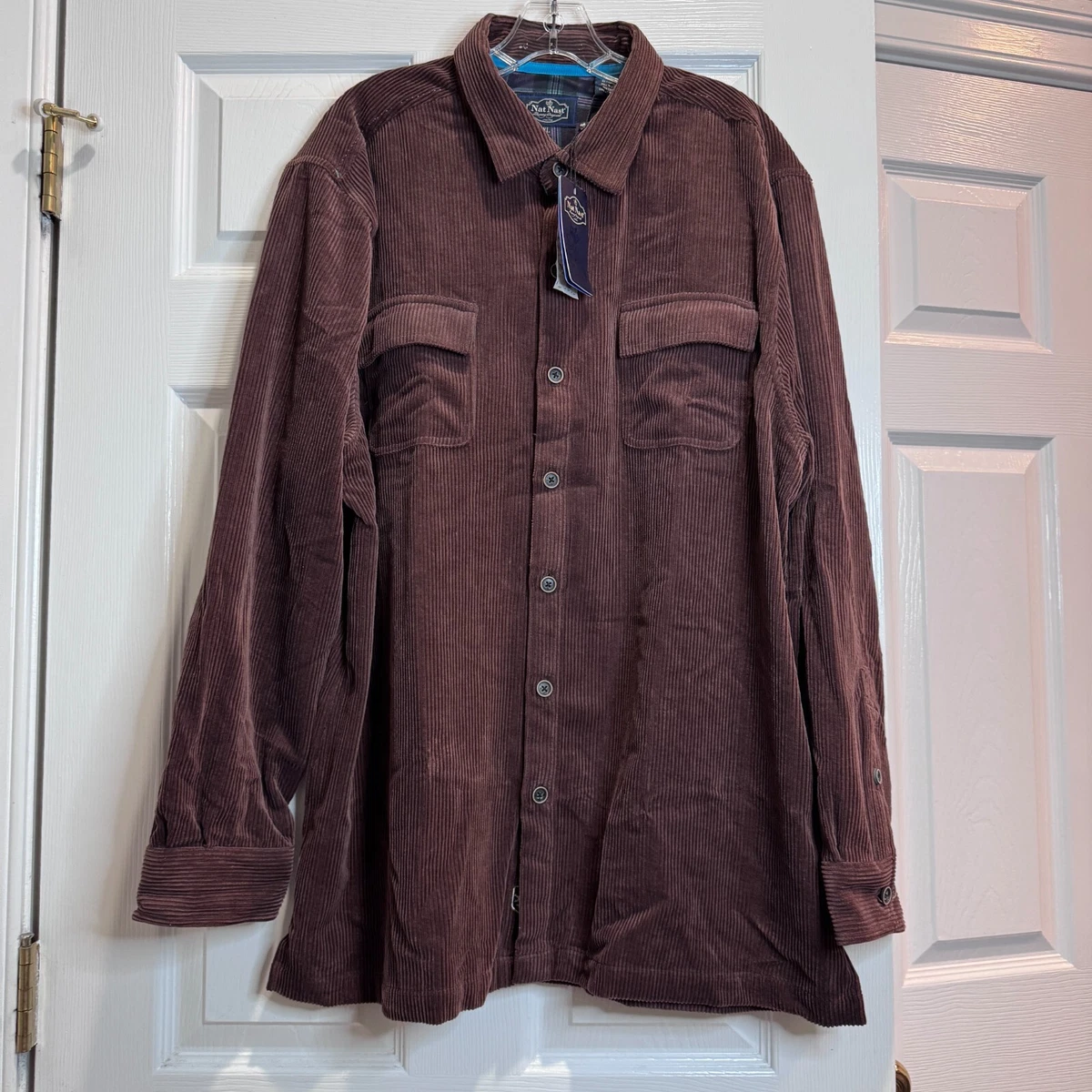 Nat Nast Silk Long Sleeve Solid Casual Button-Down Shirts for Men