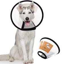 Plastic Pet Recovery Collars  Cones for Dogs and Cats After Surgery Adjustab...