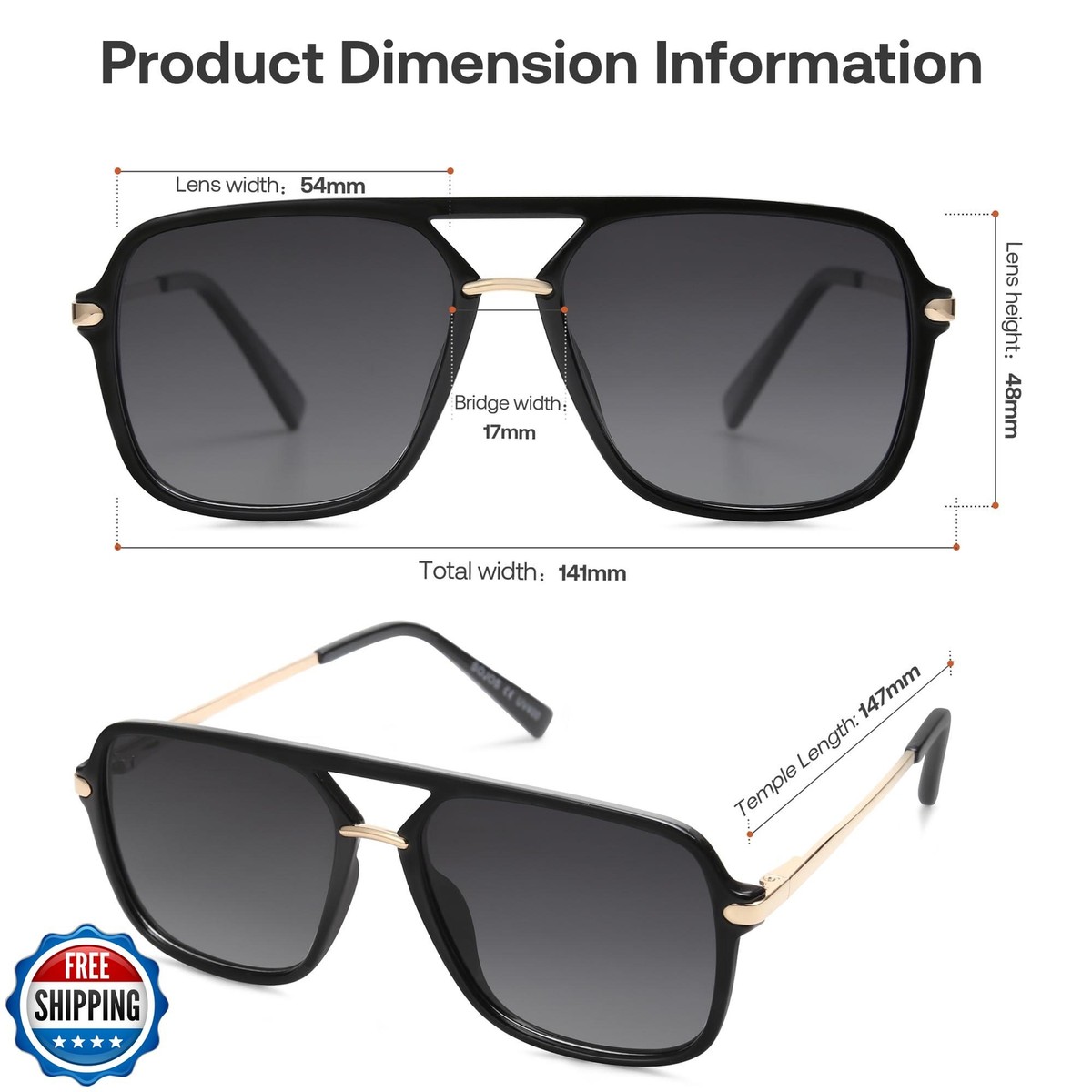 Sojos SJ2163, Classic Square Light Grey/Sunglasses w/ Case NEW $_57.JPG?set_id=880000500F main image 3