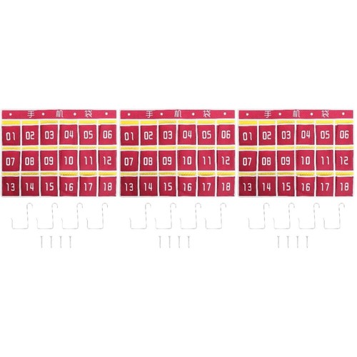 3 Sets Wall Storage Bag Cell Phone Classroom Pouch Calculator Holder Student - 第 11/12 張圖片
