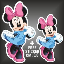 AUFKLEBER MINNI MINNIE Maus Mickey Mouse  DECAL + 1 FREE STICKER CM. 10