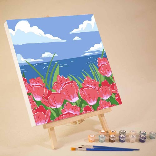 Child Painting Paint by Numbers Scenery Oil Painting Decorative Hanging FR1212 - Picture 12 of 21