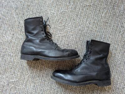 vintage 1980s black 12.5 XW combat boots COVE military US ARMY