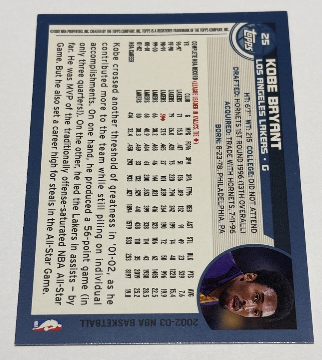 NBA　kobe　Bryant　トレーディングカード 楽天市場】NBA コービー・ブライアント レイカーズ トレーディング