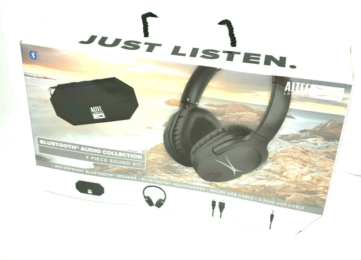 Altec Lansing Bluetooth Audio Sound Kit BLACK w Mini H20 speaker
