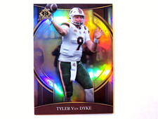 2022 Bowman Chrome University Football Tyler Van Dyke Invicta Card #BI-8 Miami