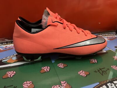 NIKE MERCURIAL VAPOR X FG ( BRIGHT MANGO ) SOCCER CLEATS SIZE 9
