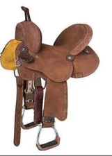 Western Leather Saddle Barrel Rough Out Free Matching Set Premium Quality